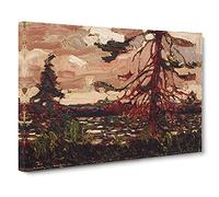 Ragged Pine By Tom Thomson Canvas Print | Gallery Wrapped 30mm Frame Wall Art | 30x20 inches | Ready to Hang | Classic Picture | Living Room Bedroom Lounge Office