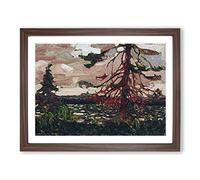 Ragged Pine By Tom Thomson Classic Painting Framed Print | A3 Walnut Framed Wall Art | Ready to Hang | Classic Historical Picture | Living Room Bedroom Lounge Office