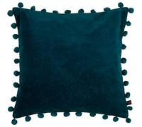 Ragged Rose 50cm x 50cm Cushion Covers - Pompom Cushion Covers with Zip Fastening - Velvet Cushion Cover for Living Room & Bedroom