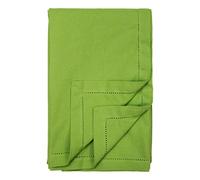 Ragged Rose Cotton Tablecloth for a 6-7 Ft Table - Versatile Table Cloth with Simple Embroidered Hem - Indoor & Outdoor Decor for Living Room, Kitchen, & Garden