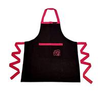 Ragged Rose Kitchen Apron, cotton, Black with Pink, Unisex