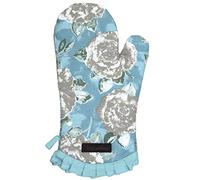 Ragged Rose Oven mitt, Cotton, Duckegg Blue, 34 x18 cm