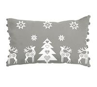 Ragged Rose Rudolph Grey Christmas Cushion, Silver Grey