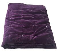 Ragged Rose Velvet Bedcover, Aubergine Purple, 140 x 220 cms