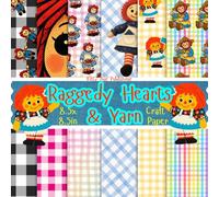 Raggedy Hearts & Yarn: Gingham Rag Doll Craft Paper