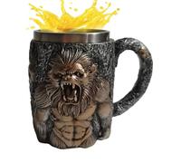 Raging Ape Resin Funny Bar Glasses 400ml - Cool Coffee Cups for Men | Stainless Steel Coffee Mug for Cold Weather Picnic, Fishing, Outdoor Water, Campfire, Tea,
