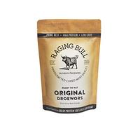 Raging Bull 250g Droewors Original - Traditional South African Beef Drywors Sticks - High Protein Snacks - Grass Fed Beef Drowers - Low Carb Keto Snacks - Beef Sticks - Natural Carnivore Meat Snacks
