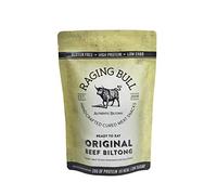 Raging Bull 250g Original Beef Biltong - Authentic South African Gluten Free Biltong - High Protein Snacks - Grass Fed Beef Biltong - Low Carb Keto Snacks - Natural Carnivore Meat Snacks