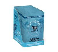 Raging Bull 280g Original Beef Jerky - 10 x 28g Pack - High Protein Snacks - Grass Fed Beef Jerky - Low Carb Keto Snacks - MSG Free Carnivore Snacks - Jerky Gift Set - Natural Meat Snacks