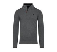 Raging Bull Mens Classic Knitted Cashmere Blend Quarter Zip Jumper (M) (Charcoal)