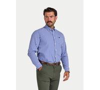 Raging Bull Men's Classic Long Sleeve Gingham Shirt in Navy | Size: 3XL raging bull Navy 3XL