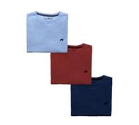 Raging Bull Mens Classic Organic Cotton T-Shirt (Pack of 3) (M) (Blue/Red/Navy)
