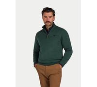 Raging Bull Men's Classic Quarter Zip Cotton/Cashmere Knit in Dark Green | Size: 2XL raging bull Dark Green 2XL