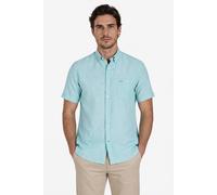 Raging Bull Men's Classic Short Sleeve Linen Shirt in Light Green | Size: Large raging bull Light Green L