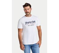 Raging Bull Men's Embroidered Mountains T-Shirt in Ecru | Size: Medium raging bull Ecru M