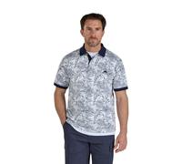 Raging Bull Mens Floral Pattern Jersey Polo Shirt - Off White - L - Off White - 100% Mixed