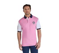 Raging Bull Mens NO.3 Jersey Cut and Sew Panel Polo Shirt - Pink/White/Navy - M - Pink/White/Navy - 100% Mixed