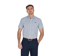 Raging Bull Men's Short Sleeve Floral Cotton Poplin Shirt in Light Blue | Size: 6XL raging bull Light Blue 6XL