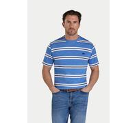 Raging Bull Men's Yarn Dyed Stripe T-Shirt in Blue | Size: Medium raging bull Blue M