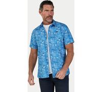 Raging Bull Short Sleeve Bali Palm Linen Mens Shirt - - Size: 6XL