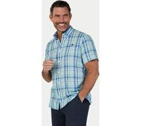Raging Bull Short Sleeve Pacific Check Linen Look Mens Shirt - - Size: XL