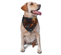 Raging Flame Bear Printed Graphic Pet Triangle Scarf For Dogs & Cats, Adjustable Cute Pet Bandana For & Photo Shoots