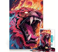 Raging Tiger 1000 Pieces Jigsaw Puzzles for Teenagers Memory Upgrade Casual Relax Sharp Cut Art Display (38x26cm)
