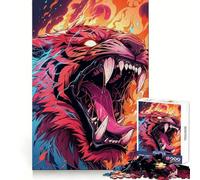 Raging Tiger 1000 Pieces Jigsaw Puzzles for Teenagers Memory Upgrade Casual Relax Sharp Cut Art Display (38x26cm)