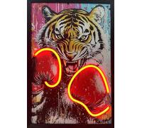 Raging Tiger Boxing Neon LED Wall Art 40 x 60 cm