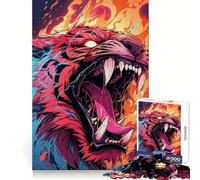 Raging Tiger Hard Jigsaw Puzzle for Adults 1000 Pieces Pure Logic Toy Home Activity Clean Cut Lovely Gift (38x52cm)