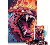 Raging Tiger Jigsaw Puzzles for Adults 1000 Piece Logic Toy Stress Release Precision Cut Festival Gift (50x75cm)
