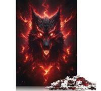 Raging Wolf Puzzle DIY Game Premium Cardboard Jigsaw Puzzle for Women Men Children's Day Gifts 1000pcs (75x50cm)