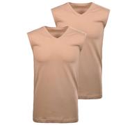 Ragman Men Undershirts, 2 Pack - Shirt, Cotton, V-Neck, Solid Color