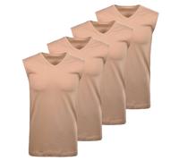 Ragman Men Undershirts, 4 Pack - Shirt, Cotton, V-Neck, Solid Color...