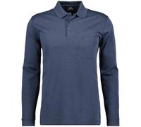 RAGMAN Men's Long-Sleeved Poloshirt Soft Knit - blue - 52