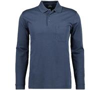 RAGMAN Men's Long-Sleeved Poloshirt Soft Knit - blue - One size