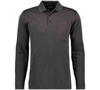 RAGMAN Men's Long-Sleeved Poloshirt Soft Knit - grey -