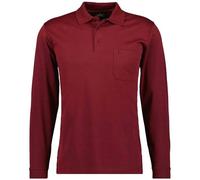 RAGMAN Men's Long-Sleeved Poloshirt Soft Knit - red -