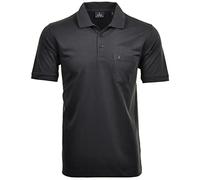 RAGMAN men's short-sleeved soft knit polo shirt, anthracite, 6XL