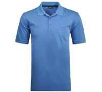 Ragman Short Sleeved Polo Shirt Blue Size XXL