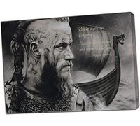 Ragnar Lothbrok Quote Viking Picture Print On Framed Canvas Wall Art Home Decoration 40’’ x 30’’ inch(102x 76 cm)-18mm Depth