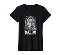 Ragnar The Light that Falls Viking Warrior Value Graphic T-Shirt, Women, Black, S