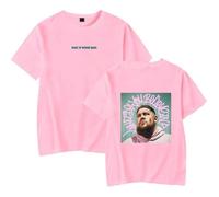 Rag'n'Bone Man Merch What Do You Believe in Album T-Shirt for Men and Women Short-Sleeved Top (Pink,L)