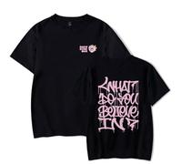 Rag'n'Bone Man Merch What Do You Believe in Album T-Shirt Unisex Crew Neck Short Sleeve Top (Black,XS)
