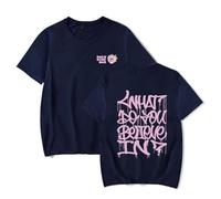 Rag'n'Bone Man Merch What Do You Believe in Album T-Shirt Unisex Crew Neck Short Sleeve Top (Navy,L)