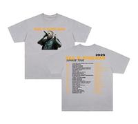 Rag'n'Bone Man T-Shirt 2025 Summer Tour Crewneck Short Sleeve Cotton Tee Women Men Streetwear Tops (L,Gray)