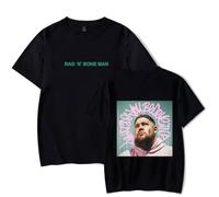 Rag'n'Bone Man What Do You Believe in Album Tshirt Hip Hop Short Sleeve Cosplay Tee Shirt (3XL,Black)