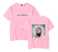 Rag'n'Bone Man What Do You Believe in Album Tshirt Hip Hop Short Sleeve Cosplay Tee Shirt (L,Pink)