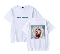 Rag'n'Bone Man What Do You Believe in Album Tshirt Hip Hop Short Sleeve Cosplay Tee Shirt (XS,White)