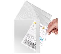 RAGO® Self-adhesive shipping document pockets DIN C5 for A5 I Transparent shipping envelopes for shipping documents and invoices I Adhesive courier reels - 50 pieces